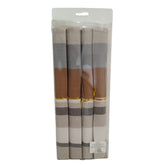 Manteles a rayas Café con 4 piezas 45 x 30 cm